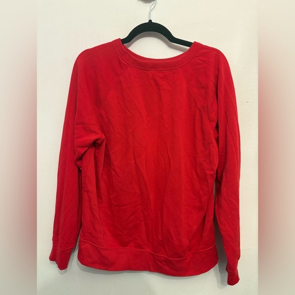 Red Sweatshirt with Love Graphic - Picture 3 of 5